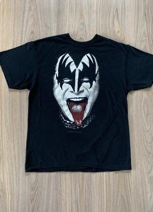 Чоловіча бавовняна футболка з принтом kiss 2016