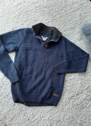 Синий мужской свитер 2