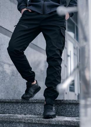 Чоловічі утеплені штани : чорні с м л хл ххл5 фото
