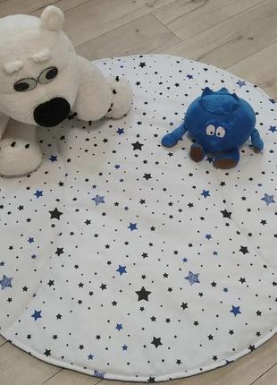 Дитячий ігровий килимок для повзання космос+зірка1 фото