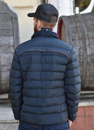 Легкая мужская осенняя куртка темно синяя xs, можно на подростка2 фото