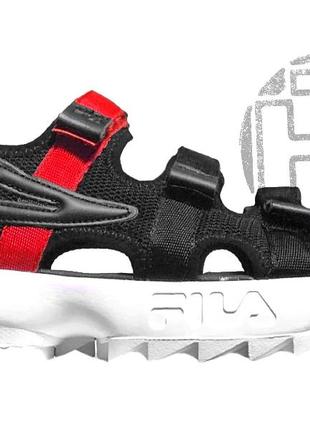 Жіночі сандалі fila disruptor 2 sandal summer shoes black white bw13ht 39