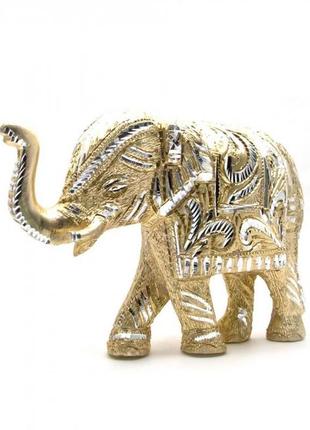Слон різьблений алюміній (24х16,5х7 см)