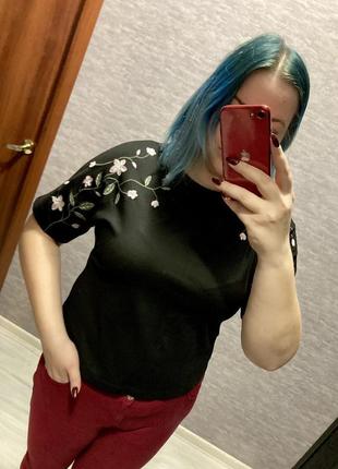 Топ блузка з вишивкою h&m