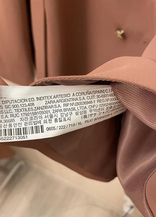 Модний жакет пиджак с золотыми пуговицами пудровий розовий zara basic5 фото