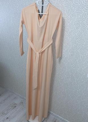 Платье вечернее maxi nude boohoo3 фото