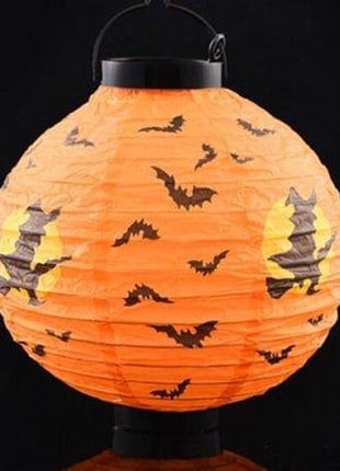 Декор хэллоуин ведьма, фонарь бумажный (20 см), от батареек2 фото