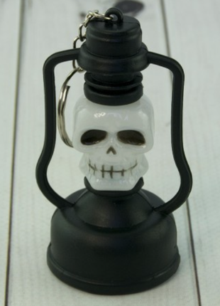 Брелок фонарик тыква и череп, хэллоуин, светиться.4 фото