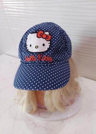 Кепка hello kitty синя в горох 2-4 роки