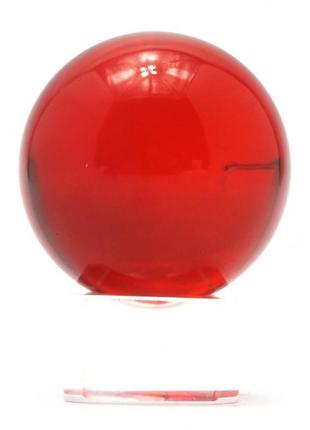 Кришталевий кулю на підставці червоний (4 см)1 фото