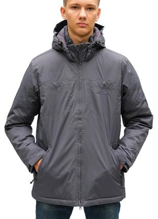 Пуховик мужской jack wolfskin olymp down jacket men 5012182 grey xl