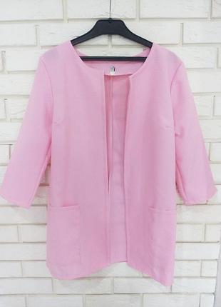 Пальто легкое кардиган цвета  pink