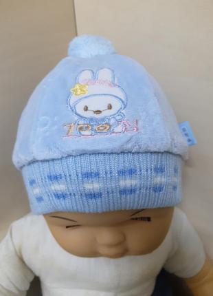 Ясельная велюровая шапочка для для новорожденных малышей роддом9 фото