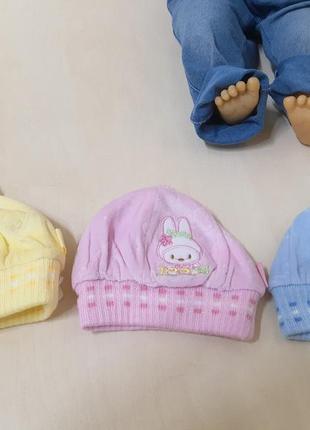 Ясельная велюровая шапочка для для новорожденных малышей роддом7 фото