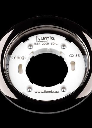 Светильник ilumia черный 90mm под лампу gx53 круг врезной (050)