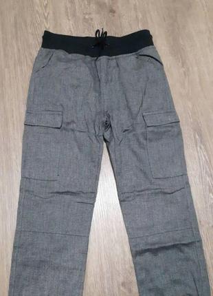 Котоновые джоггеры, штаны плотные на подкладке destination boys размеры 134-1642 фото