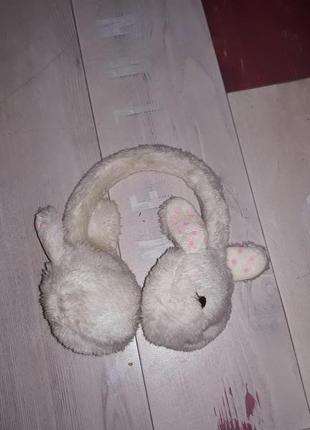 М'які навушники зайчика на 1-2 роки