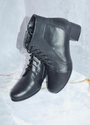 Чоботи / ботінки на каблуці натур шкіра демі зима 36-43р всі кольори