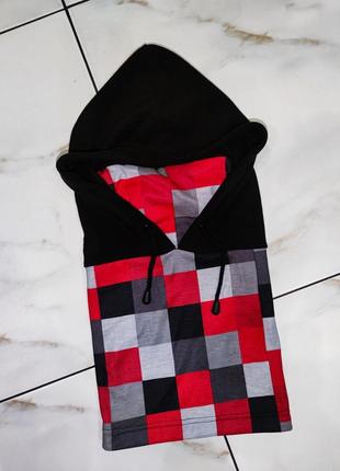 Балаклава, капюшон, хомут, баф на флиссе теплый взрослый мужской