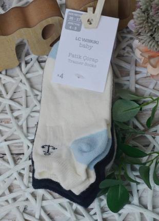 1-2/2-3/3-4/4-5 нові яскраві короткі шкарпетки з візерунком комплект набір 4 пари lc waikiki вайкіки7 фото