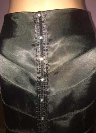 Стильная атласная нарядная юбка размер 464 фото