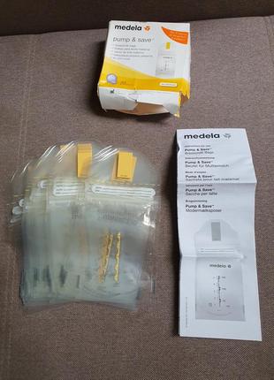 Пакети для зберігання  грудного молока medela breastmilk bags, 20 шт2 фото