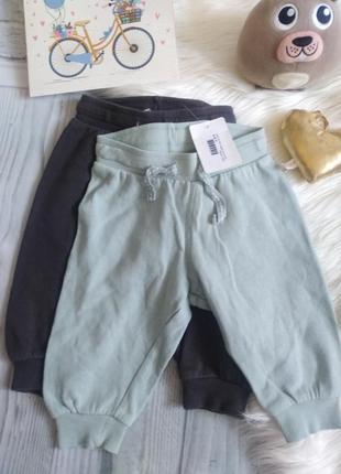 Комплект котоновые штаны джогеры для ребенка h&m2 фото