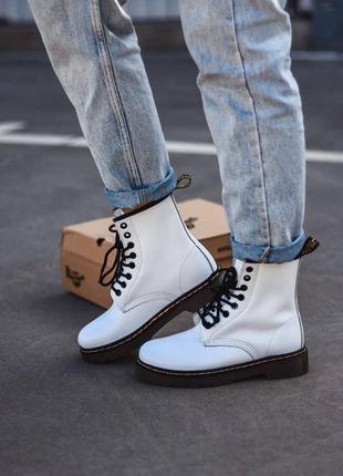 Жіночі ботінки dr.martens 1460 white женские ботинки мартинсы2 фото