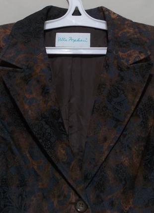 Пальто деми текстурное с узором (деним-замша) 'ulla popken' 52-54р2 фото