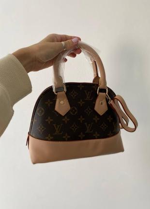 Сумочка в стиле louis vuitton alma brown/beige3 фото