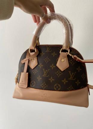 Сумочка в стиле louis vuitton alma brown/beige4 фото