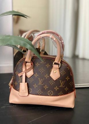 Сумочка в стиле louis vuitton alma brown/beige10 фото