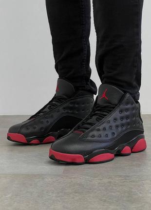 🍁➕nike air jordan 13 retro dirty bred➕🍁кросівки чоловічі найк джордан 13 чорні, кросівки джордани чорні, кросовки мужские найк джордан 13 чёрные10 фото