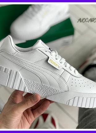Женские летние кроссовки puma cali белые модные женские кросовки пума ...