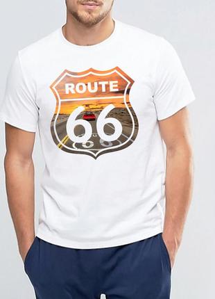 Футболка с принтом "route 66"  push it