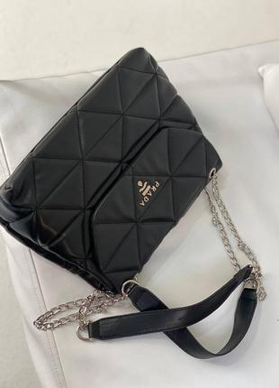 Сумочка в стилі prada black6 фото