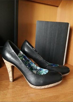 Стильные туфли из натуральной кожи, 38-38,5-39, venturini, италия