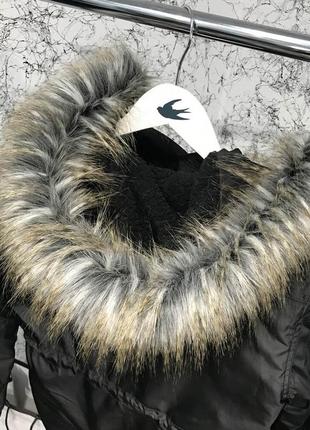 Куртка зимняя парка чёрная4 фото