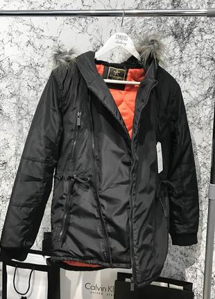 Куртка зимняя парка чёрная1 фото
