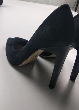 Замшеві туфлі bravo moda чорні човники2 фото
