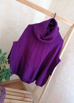 Тепла кофта-пончо з високим коміром monton, р s-l