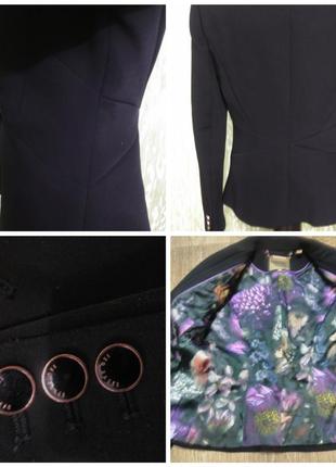 Брендовый,приталенный пиджак ted baker london/черный, базовый/оригинальный2 фото