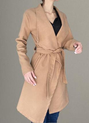 Пальто женское беж