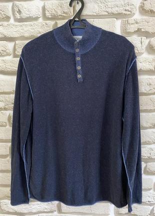 Продам чоловічий светр.  високий комір.  темно синій.  р л (52).1 фото