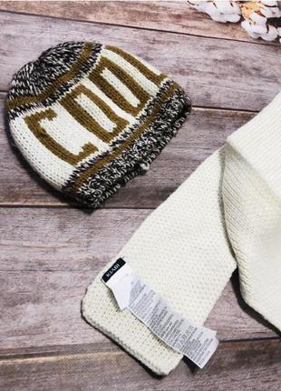 Шапка шарф зимова на флісі