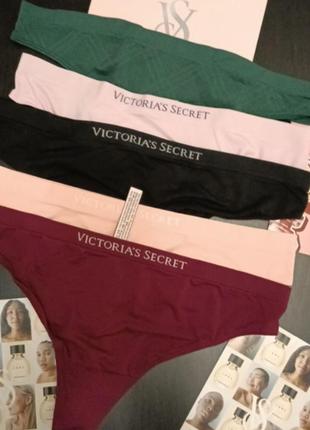 Мягкие трусики стринги тонги seamless р.хл victoria's secret виктория сикрет вікторія сікрет оригинал5 фото