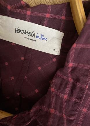 Сорочка в кліточку покорочена vero moda3 фото