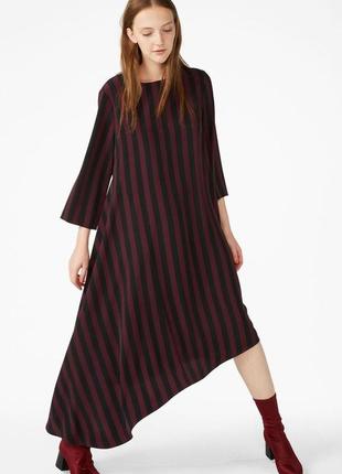 Платье миди с ассиметрическим низом monki p.m