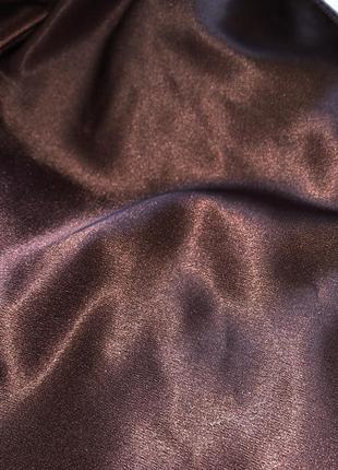 Шовкова сукня у шоколадному відтінку від h&m з сексуальними вирізами по бокам 😍4 фото
