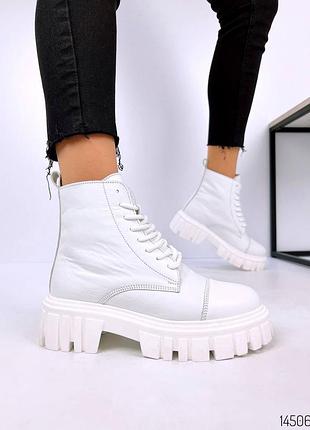 Демі ботинки натуральная кожа 14506